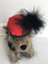 Dog black feather fascinator