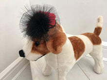 Dog black feather fascinator