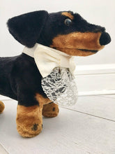 Dog satin white Bowtie collar