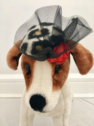 Dog leopard fascinator