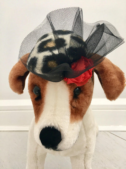 Dog leopard fascinator